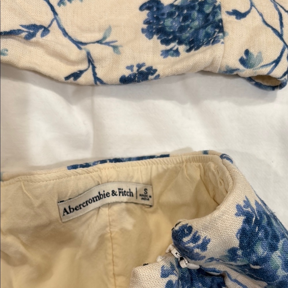 Abercrombie & Fitch Scarlett Blue Floral Top and Skort set - Picture 3 of 5